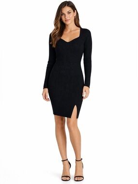 Runaway The Label Bodycon Sweetheart Neck Sweater Dress Size XL